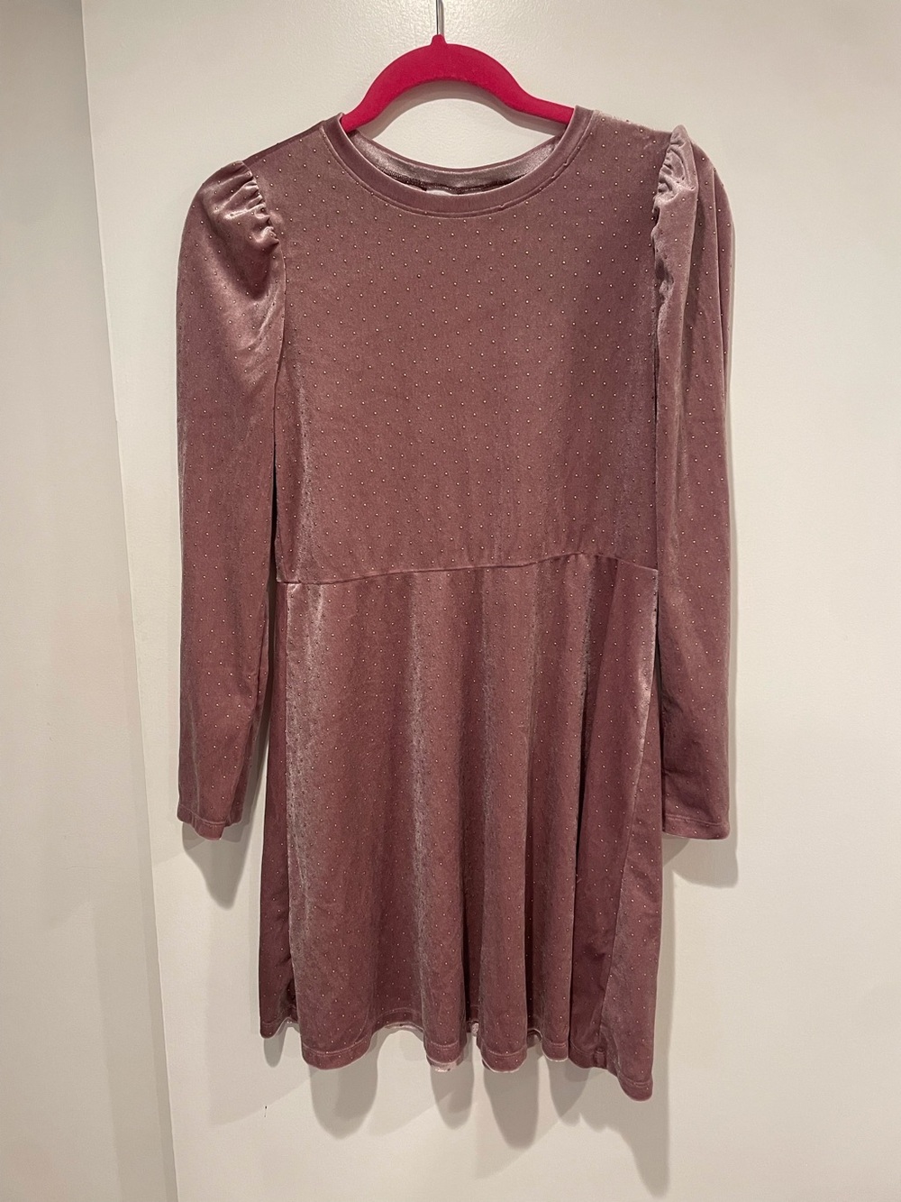 Mauve Velvet with Gold Spots Dress from GAP kids